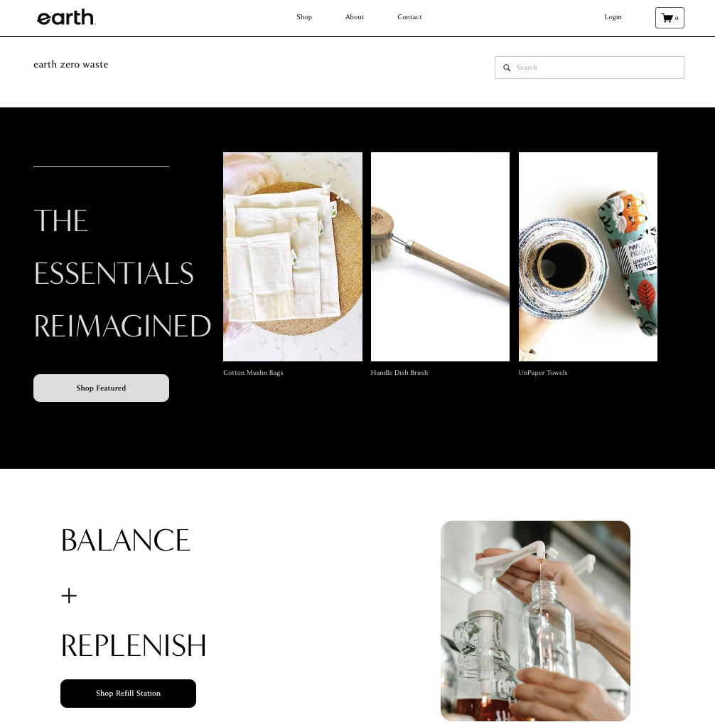 image hyperlink for earth zero waste store